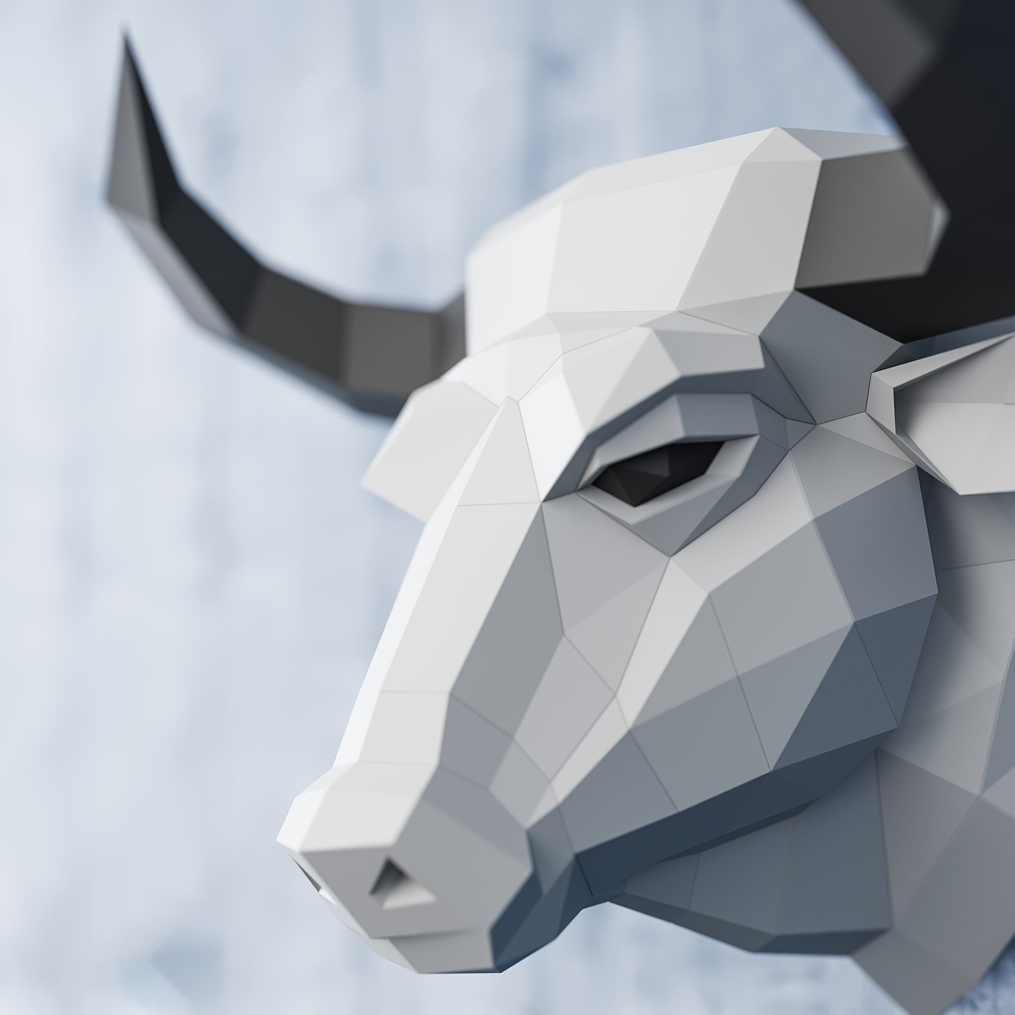 Tnessential Diy Bull Head Paper Model Needs to Be Made by Yourself 3D Decor