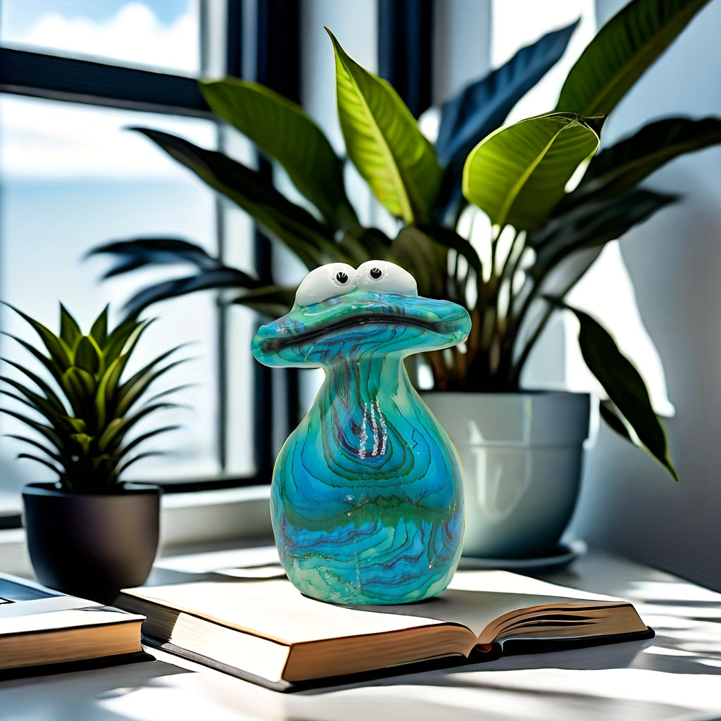 Tnessential An Adorable and Vibrant Resin Frog Decoration for Your Desk 3D Decor