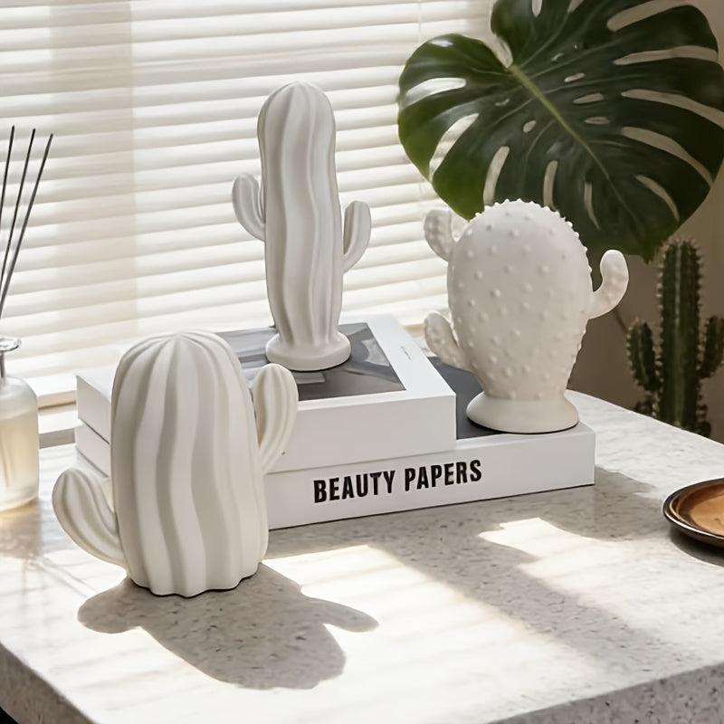 Tnessential Ceramic Cactus Decor 3D Decor