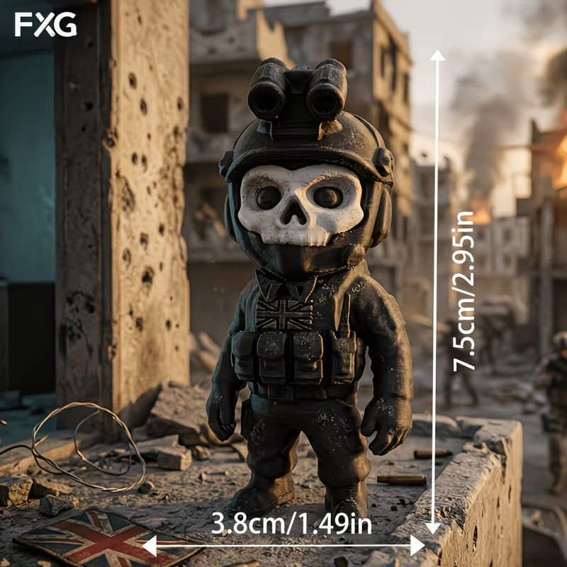 Tnessential Skull Tactical Soldier Decorative Ornament 3D Decor