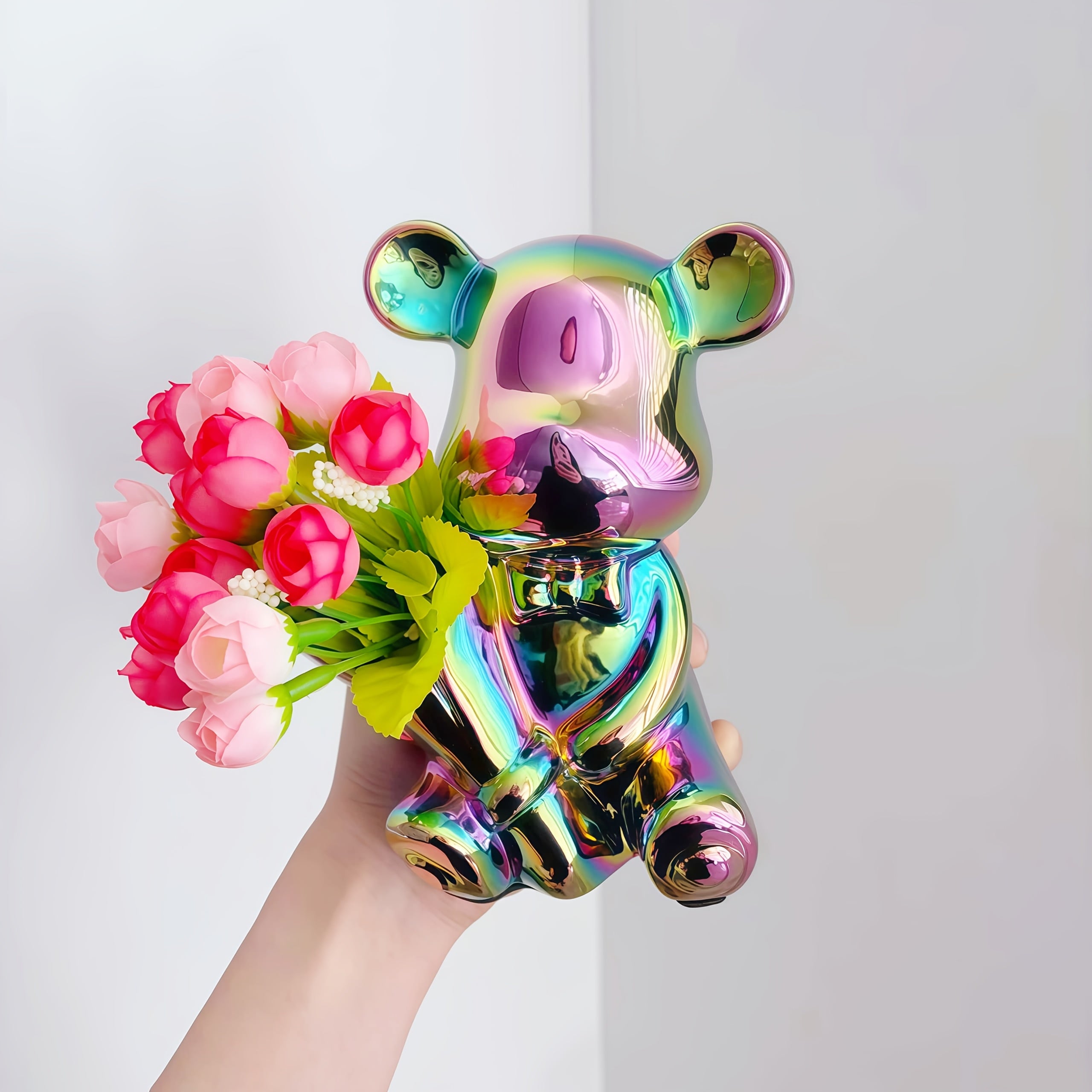 Tnessential Exquisite Bear with Bouquet Valentine's Day 3D Decor