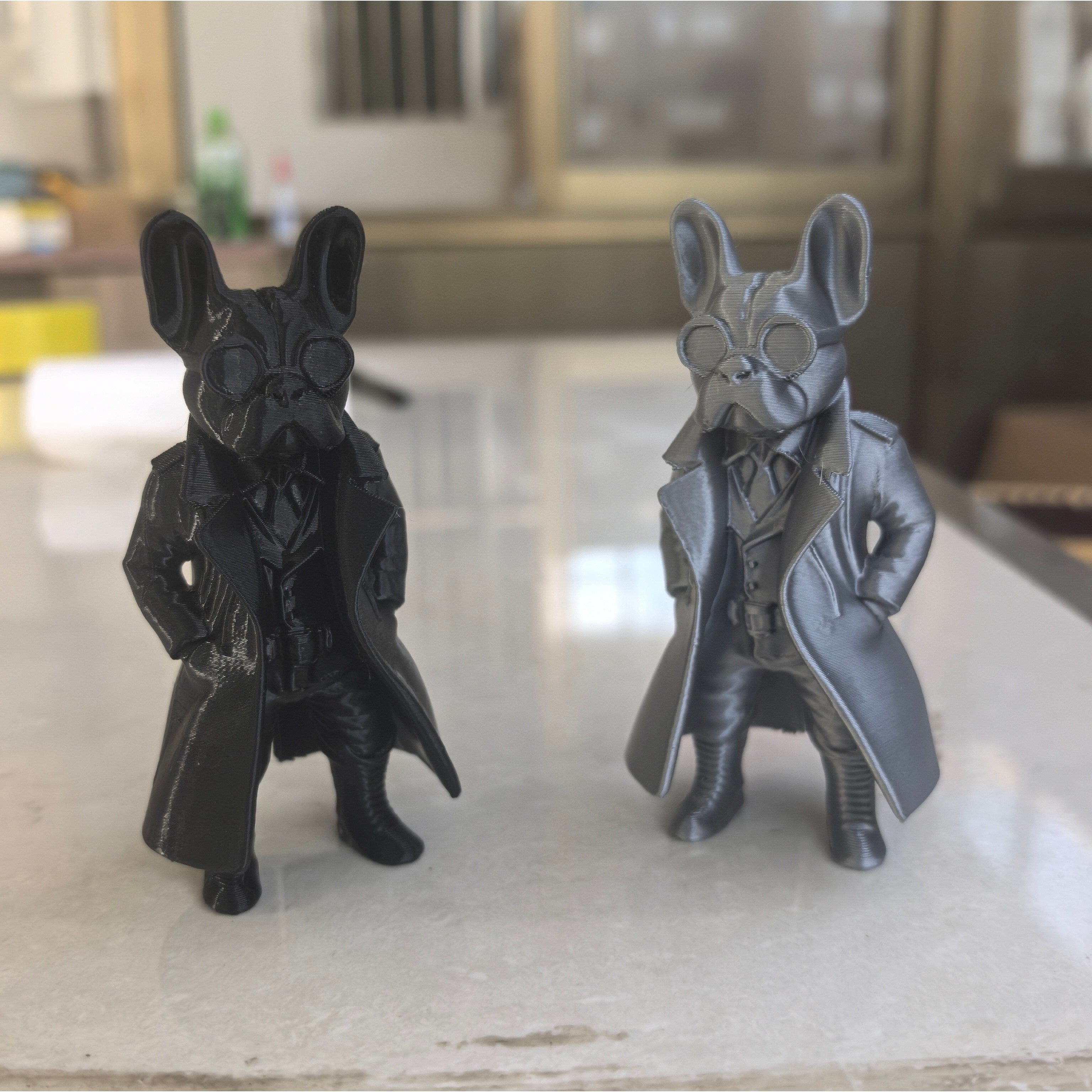 Tnessential Printed French Bulldog Figurines 3D Decor