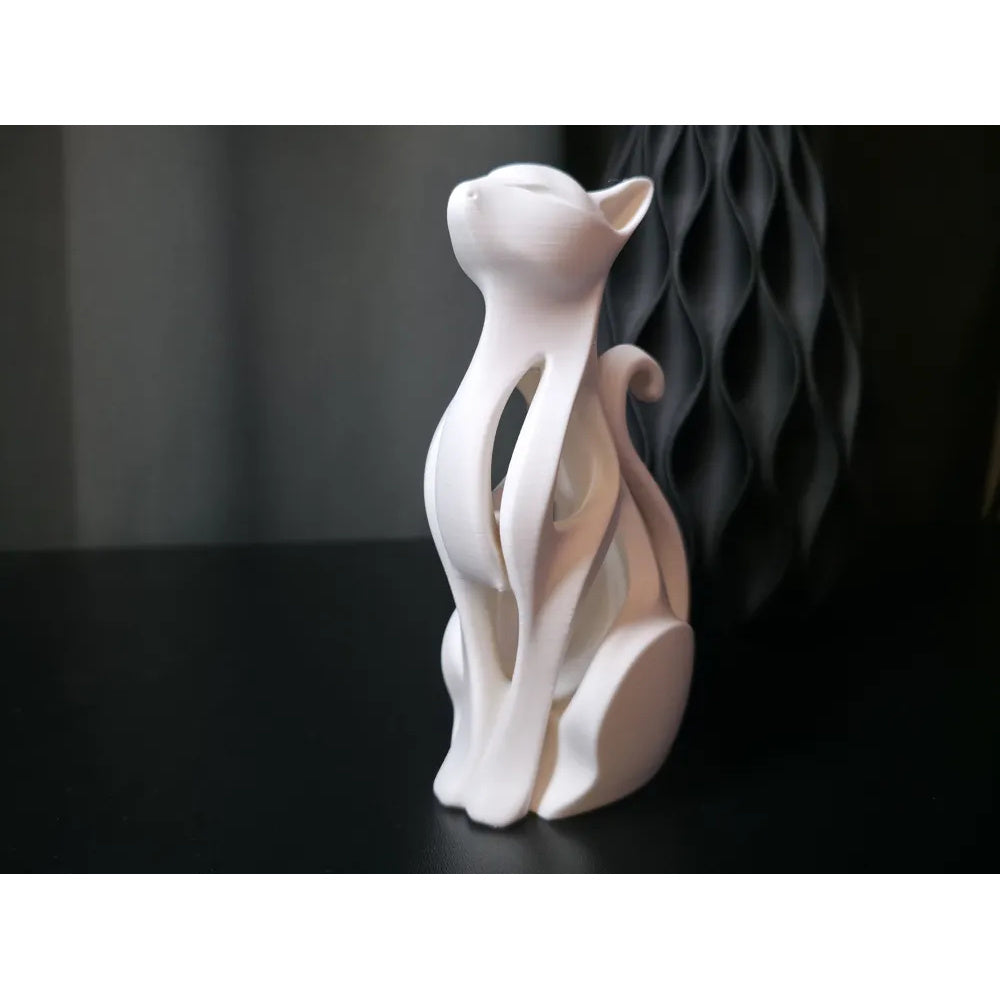 Tnessential Printed Abstract Cat Figurine 3D Decor