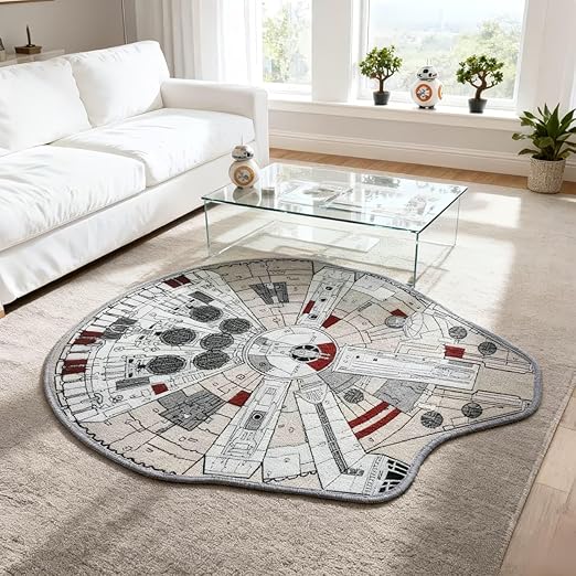 COOL TRENDY SPACESHIP RUG