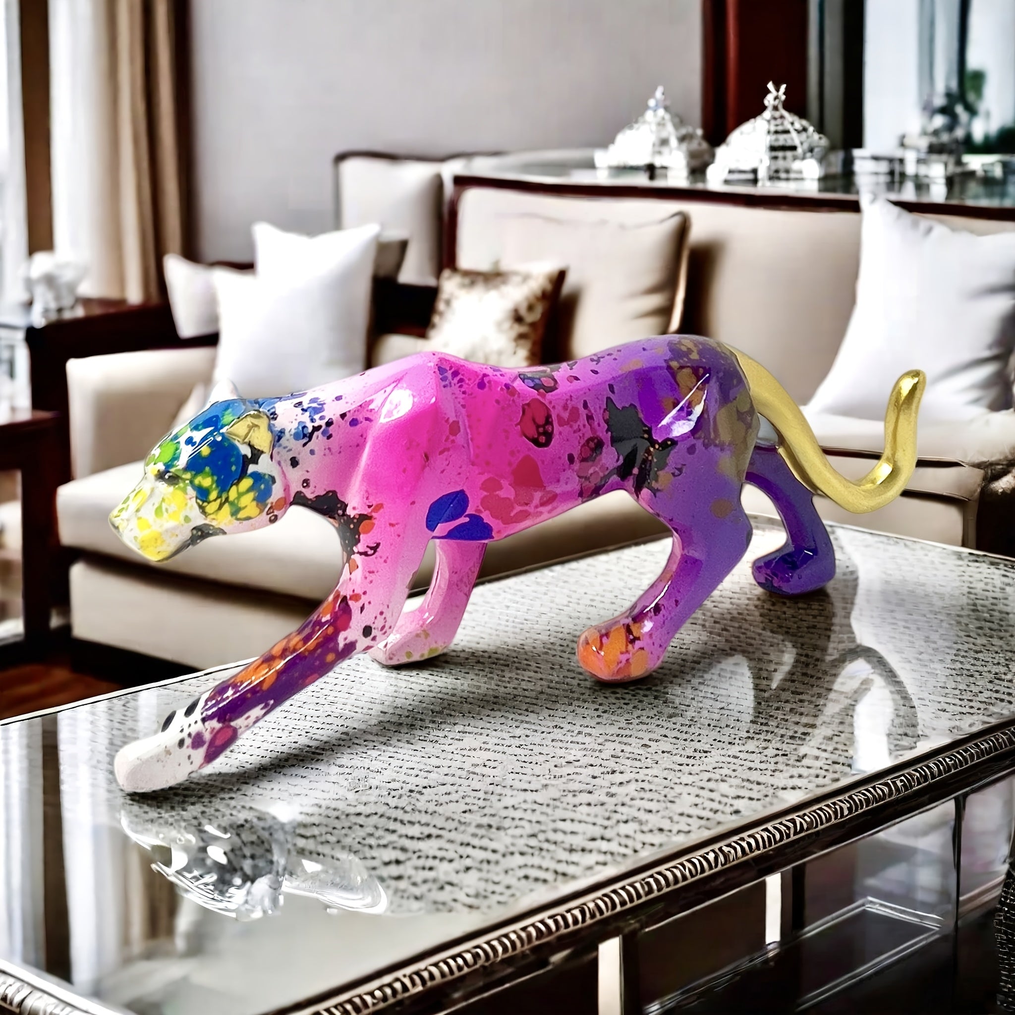 Tnessential Gradual Pink Purple Leopard 3D Decor