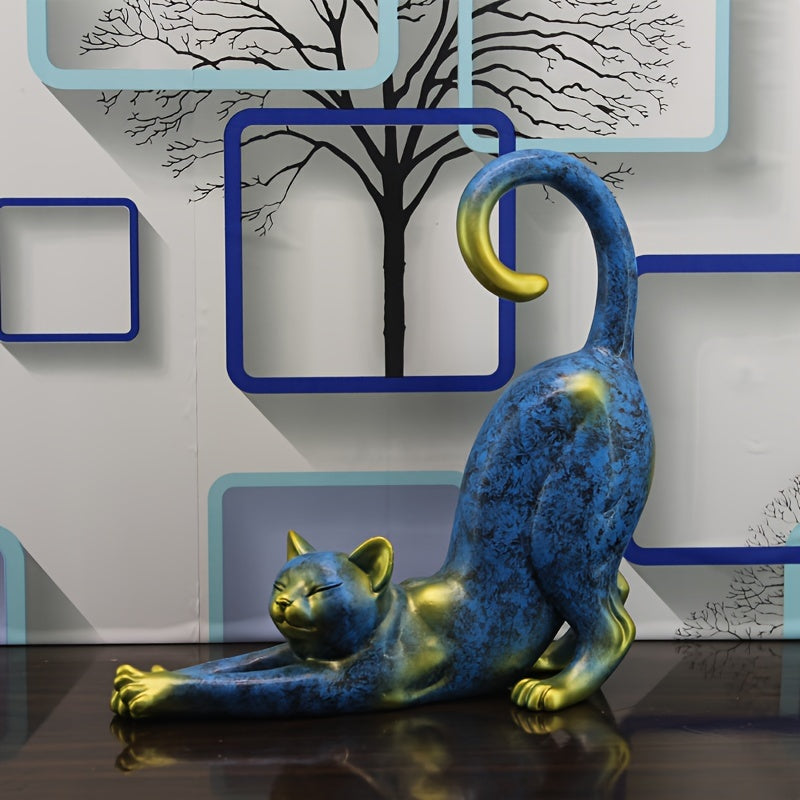 Tnessential Chic Modern Abstract Cat Figurine 3D Decor