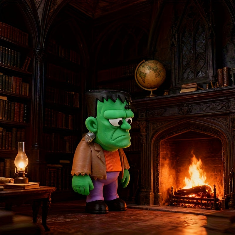 Tnessential Creative 3D Printed Green Men's Brown Jacket Statue 3D Decor