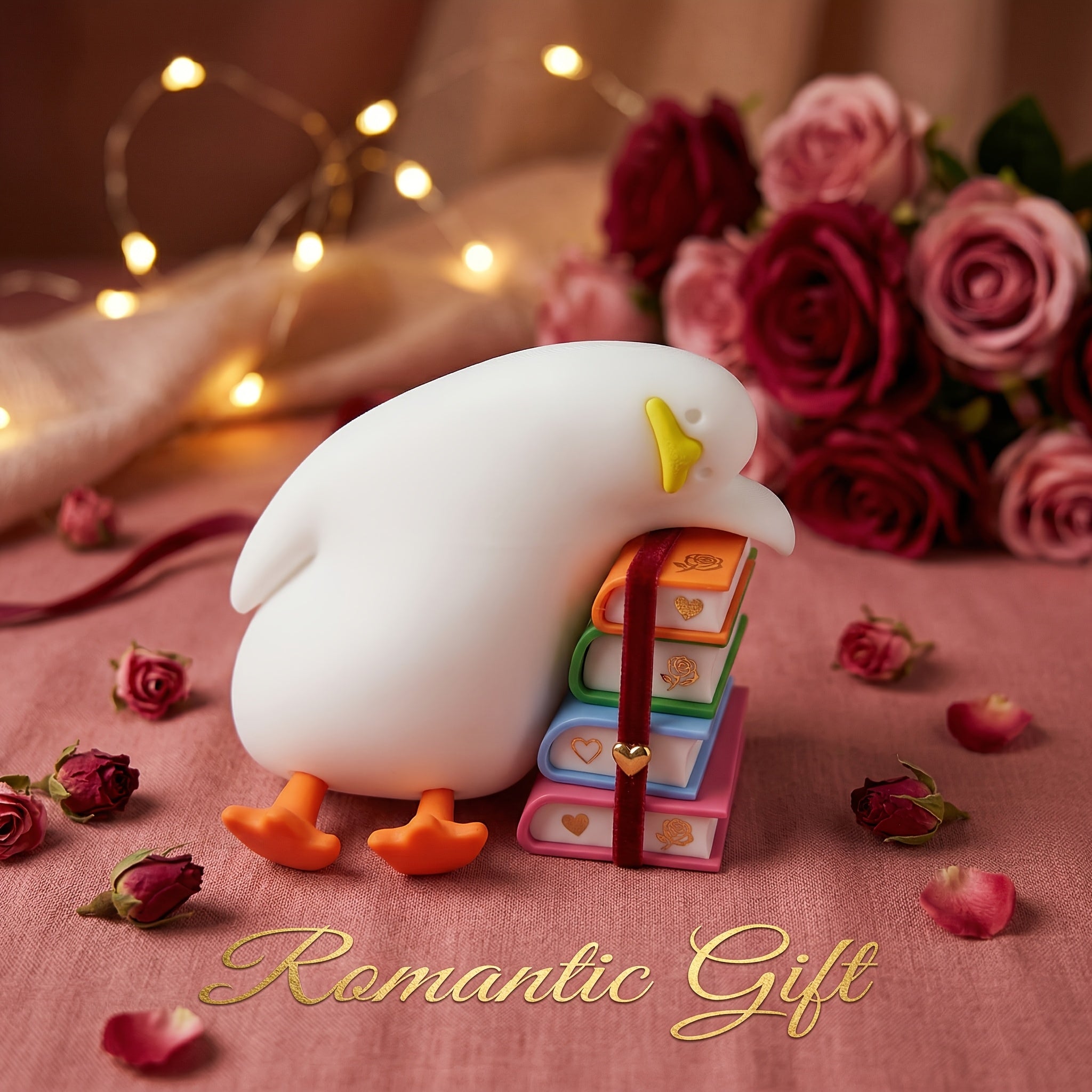 Tnessential Lazy Duck Figurine from a Book 3D Decor
