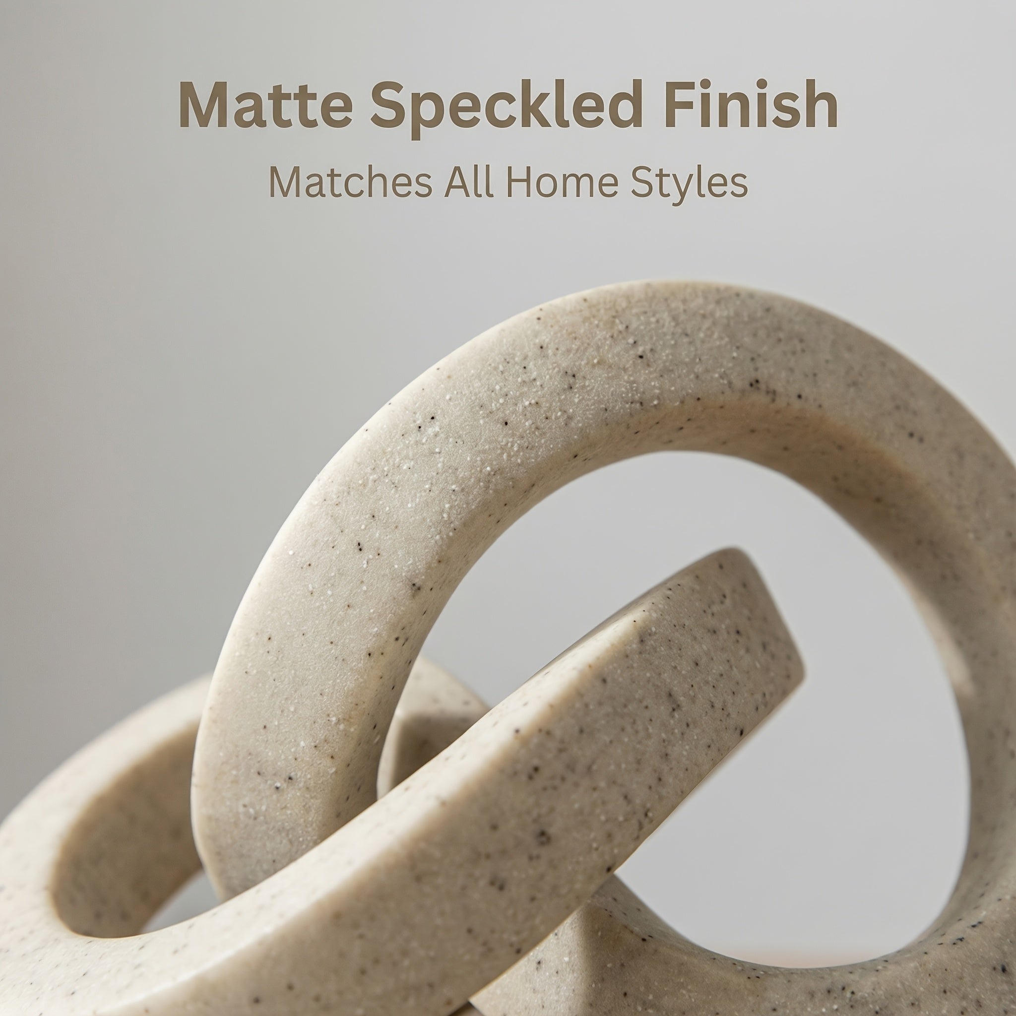 Tnessential Unique Interlocking Ring Statues 3D Decor