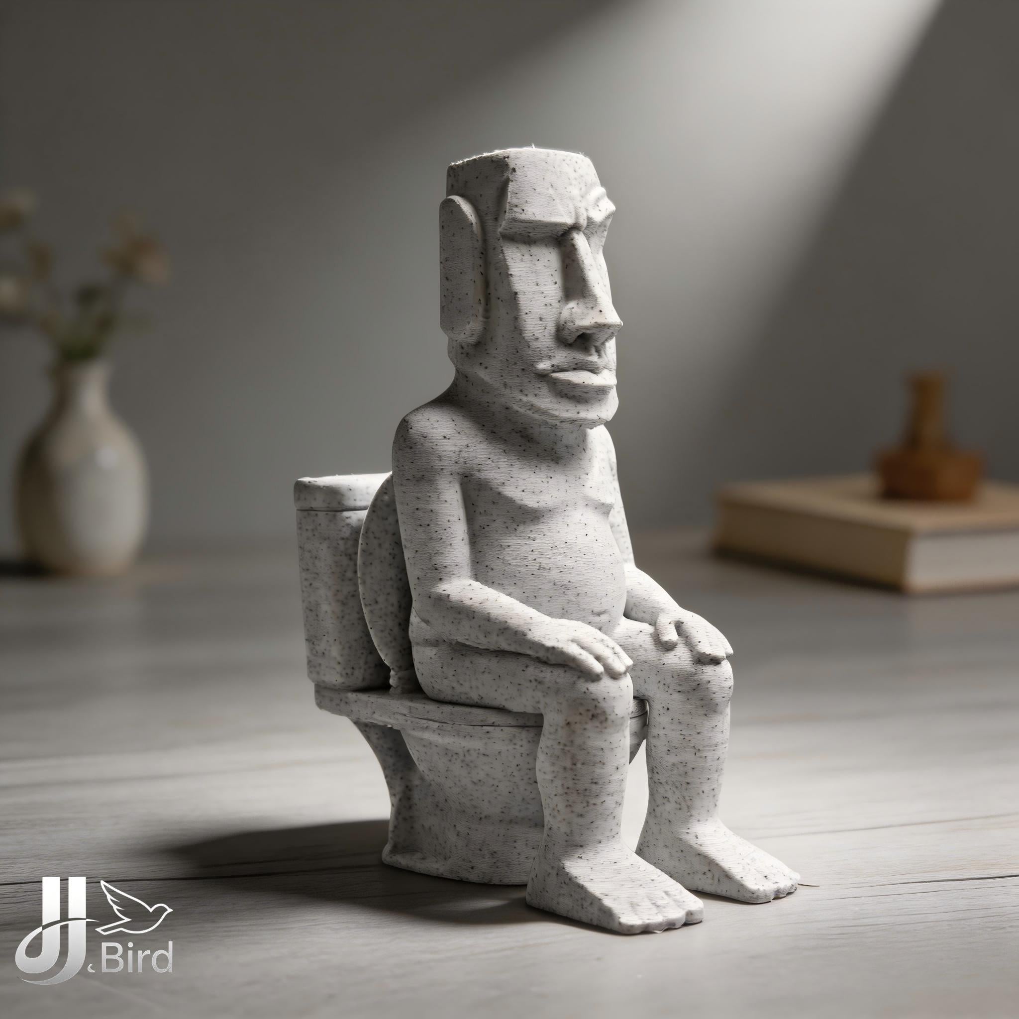 Tnessential Funny Toilet Stone Figure Collectible Figurines 3D Decor
