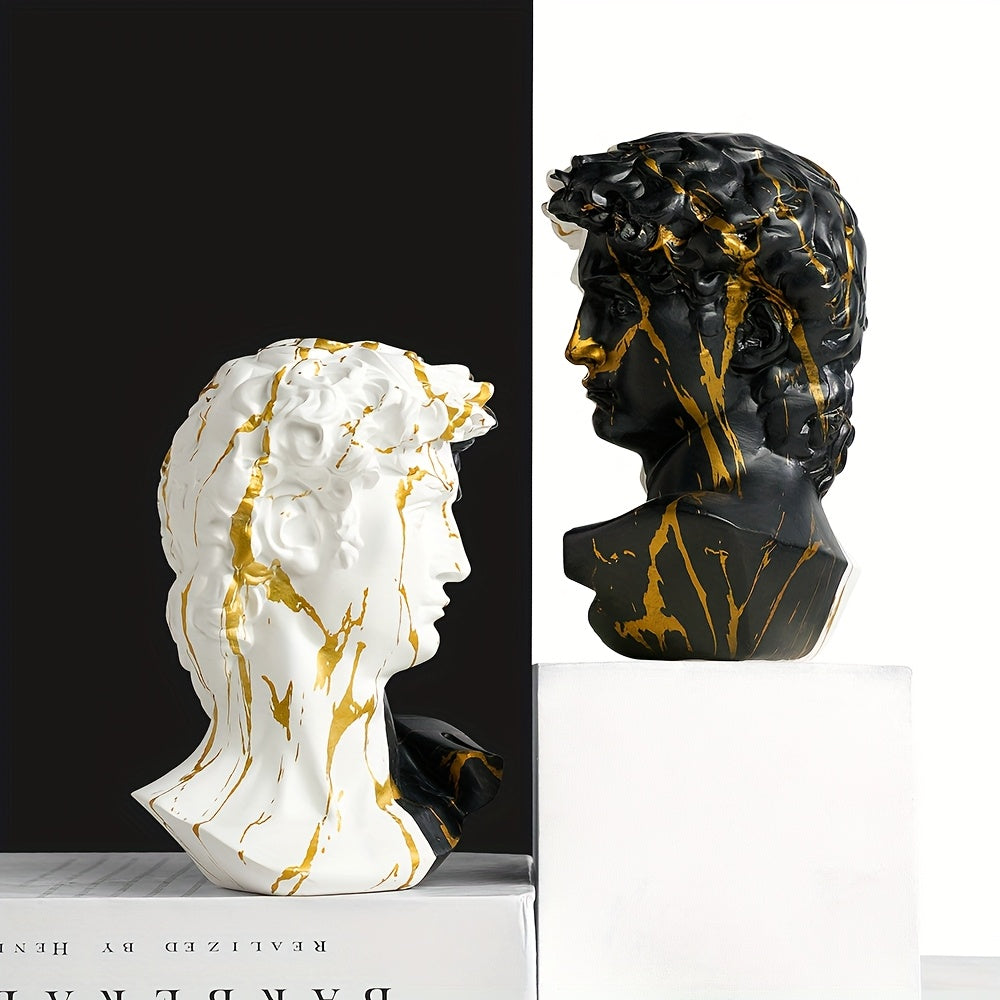 Tnessential Nordic David Figure Head Resin Sculpture 3D Decor