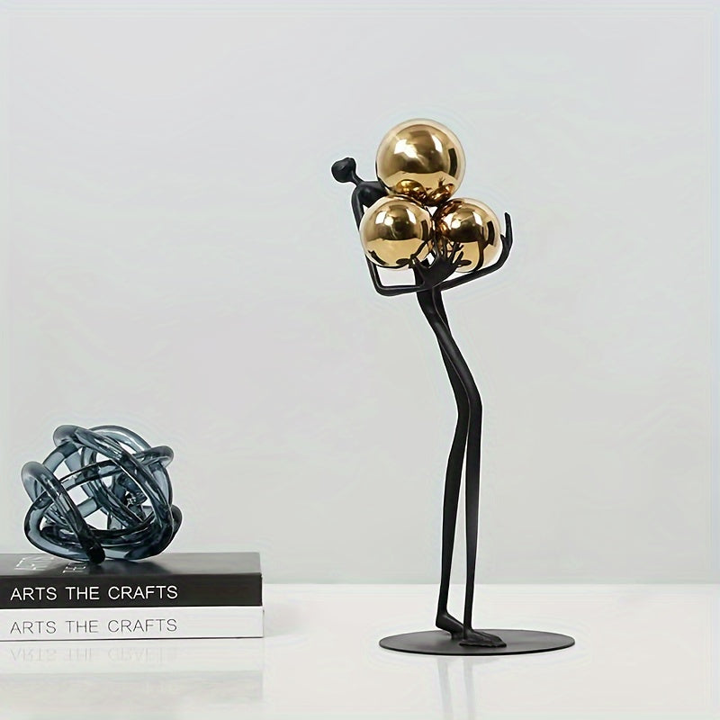 Tnessential Modern Metal Ball Holder Sculpture 3D Decor