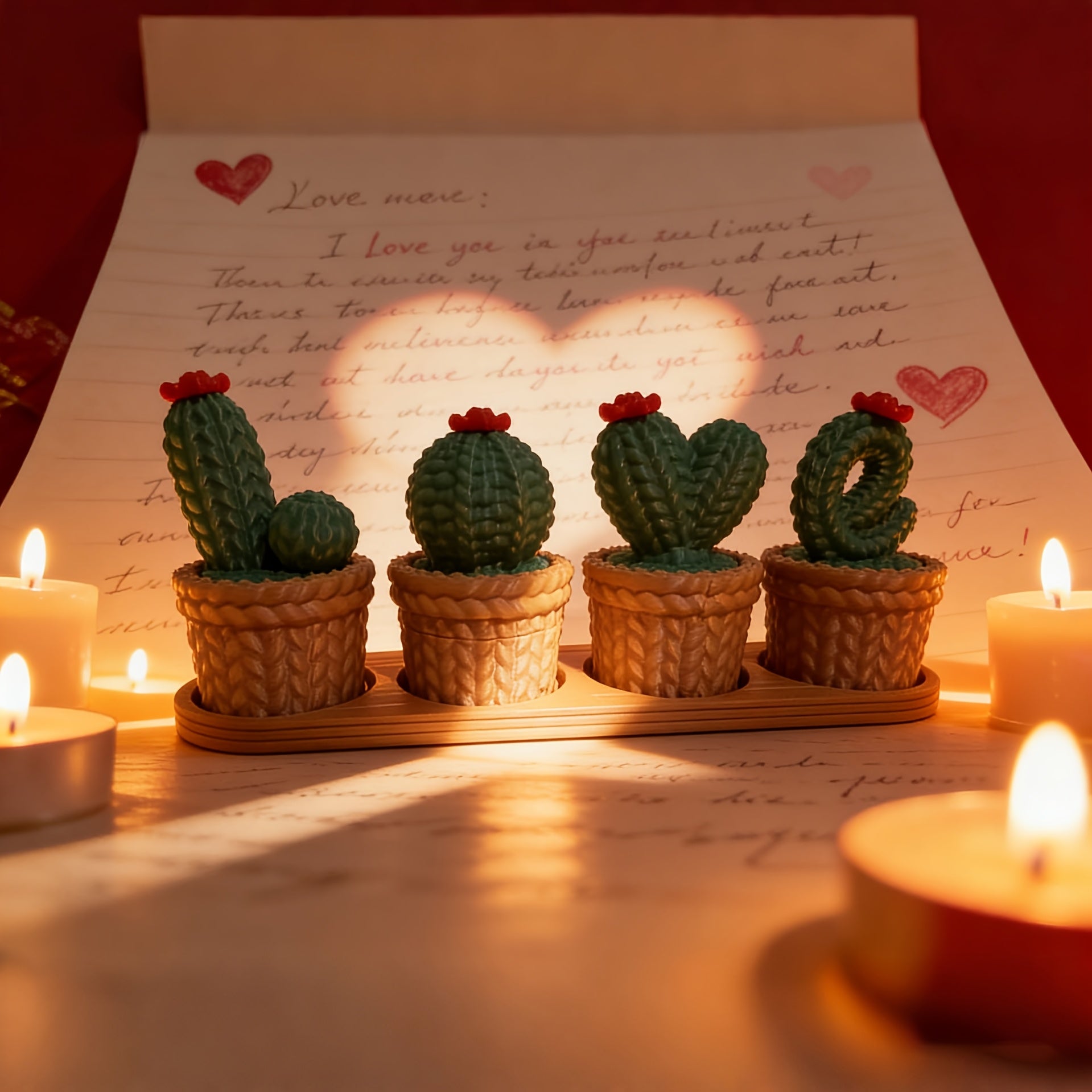 Tnessential Romantic 3D Printed LOVE Small Flower Pot Ornament 3D Decor