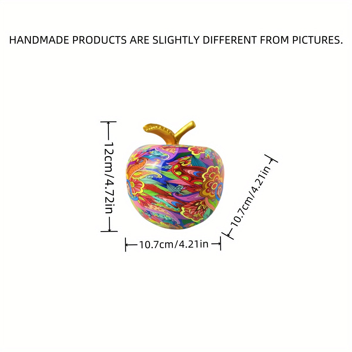 Tnessential Vibrant Apple Figurine 3D Decor