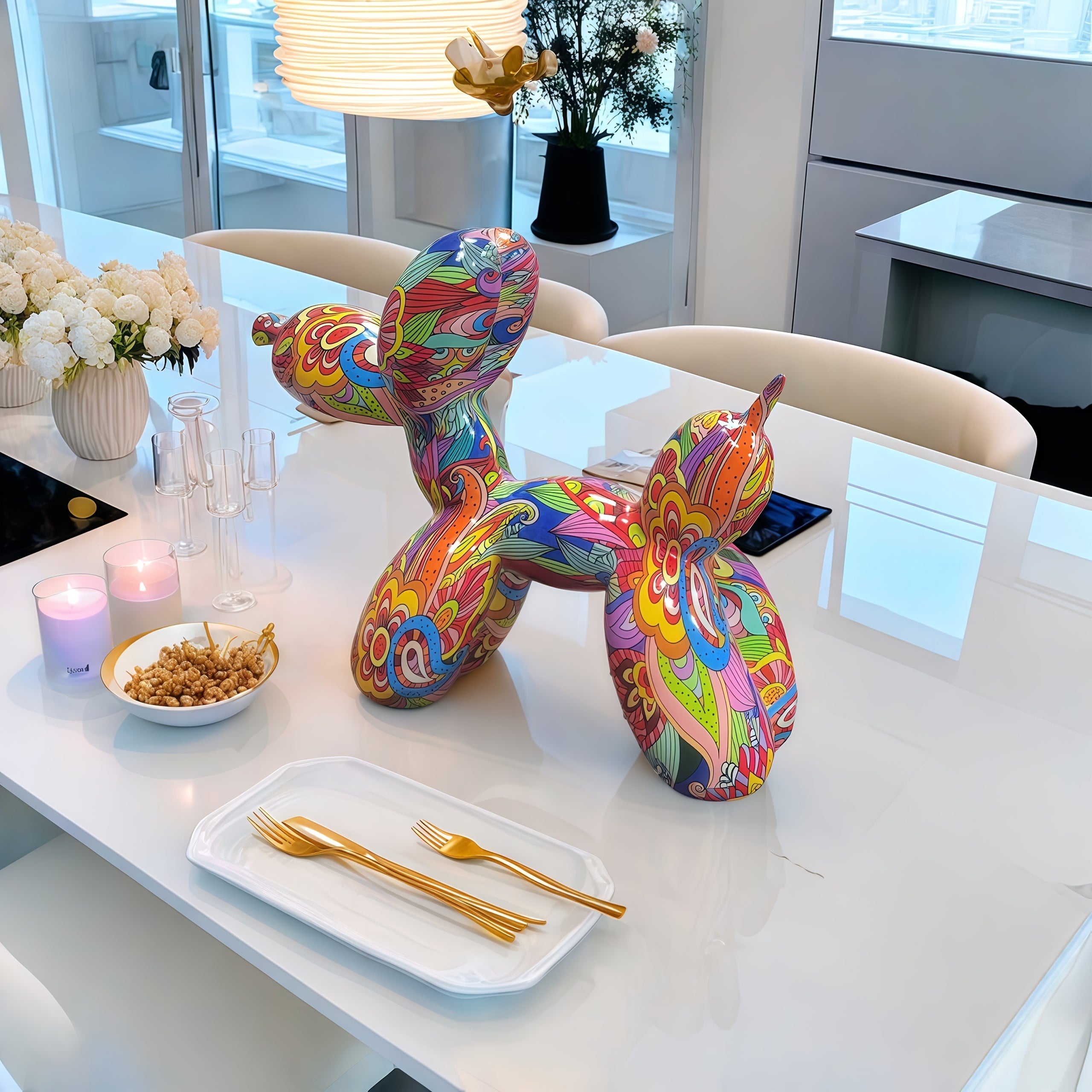 Tnessential Unique and Stylish Abstract Resin Sculpture 3D Decor