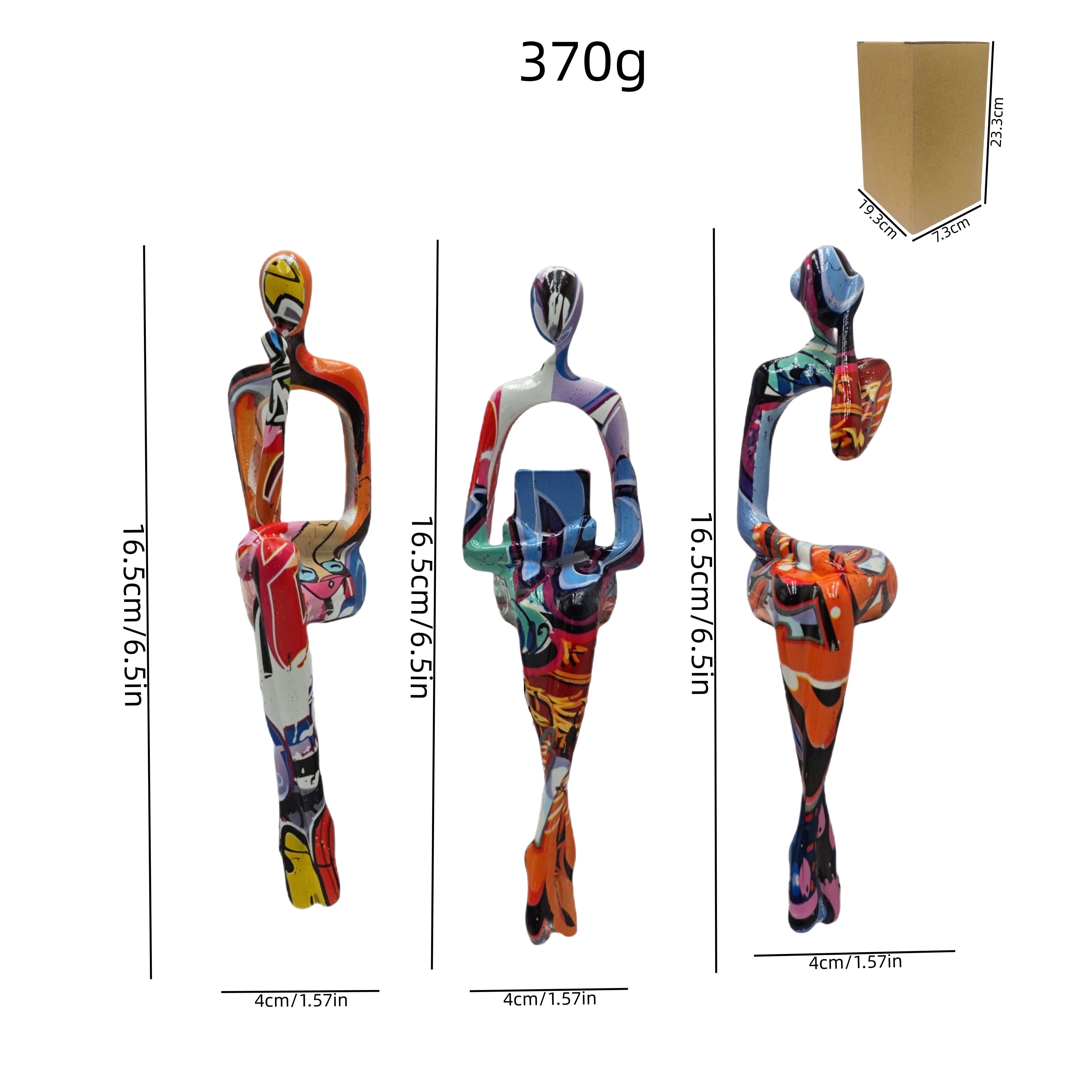 Tnessential Graffiti Color Abstract Resin Statue 3D Decor