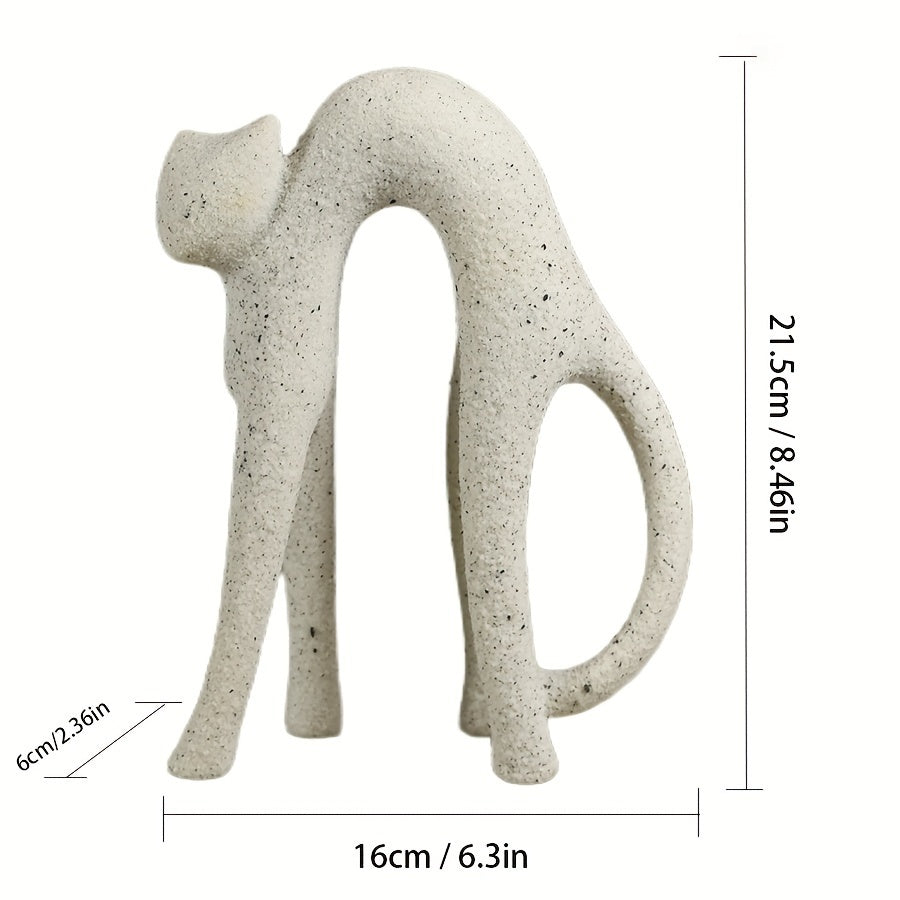 Tnessential Abstract Cat Figurines 3D Decor