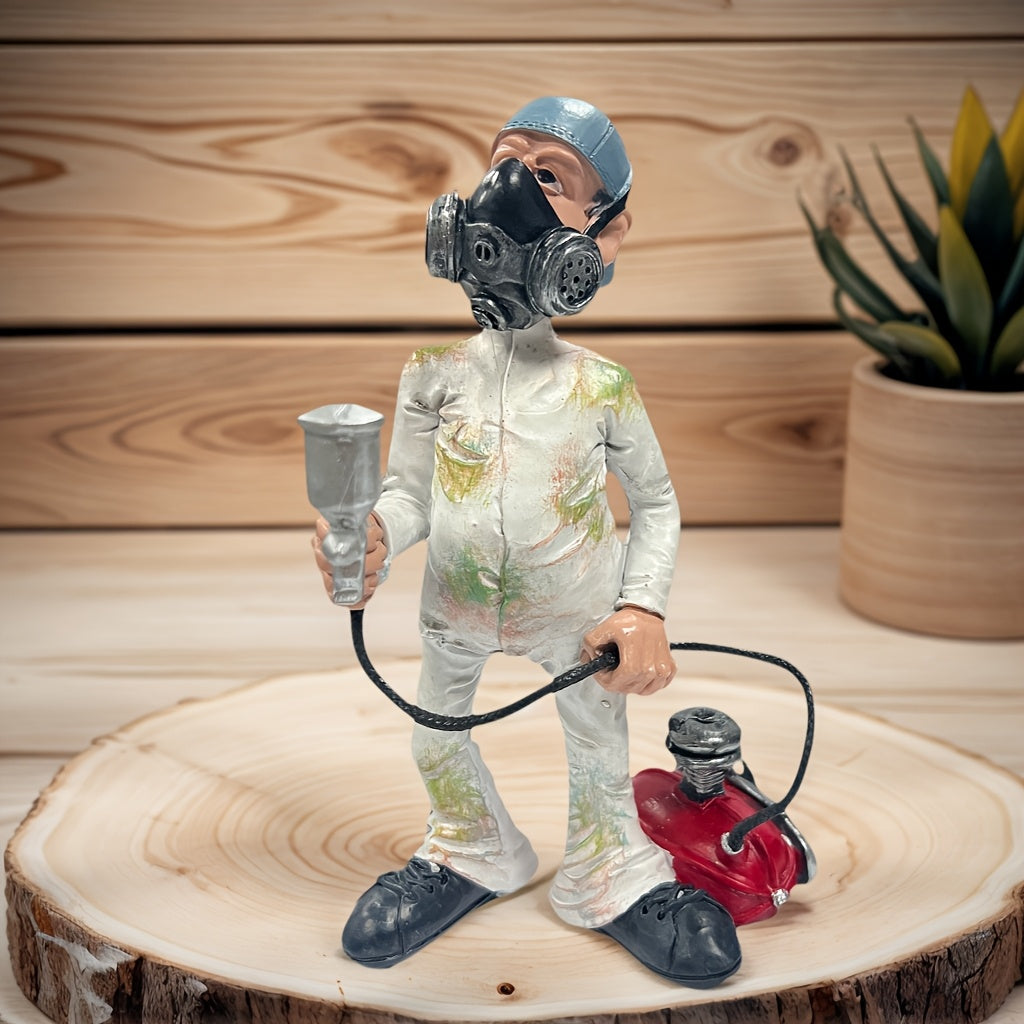 Tnessential Creative Spray Painter Resin Statue 3D Decor