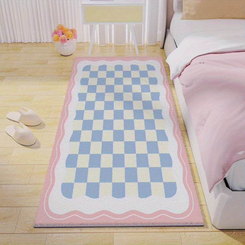PINK CHECKERED 4 RUG view 2