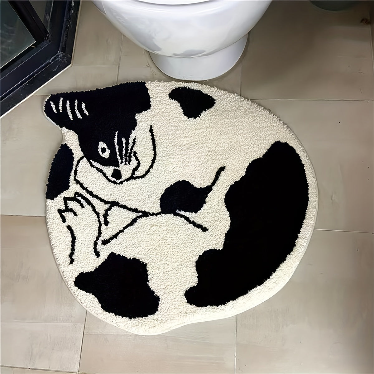 WHITE CAT RUG view 9