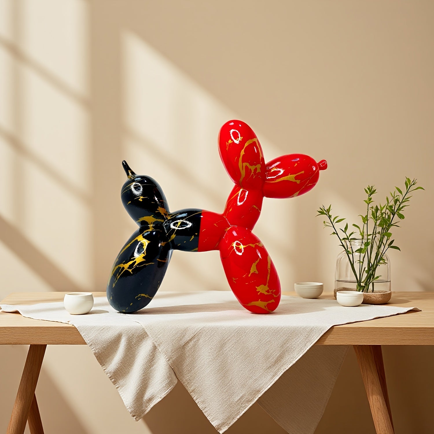 Tnessential Collectible Figurines 1pc Adorable Balloon Dog Statue for 3D Decor
