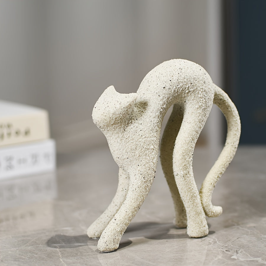 Tnessential Abstract Cat Figurines 3D Decor