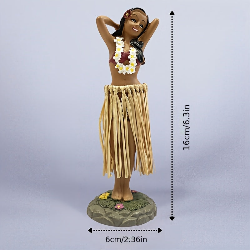 Tnessential Hawaiian Girl Hip-shaking Figurine 3D Decor
