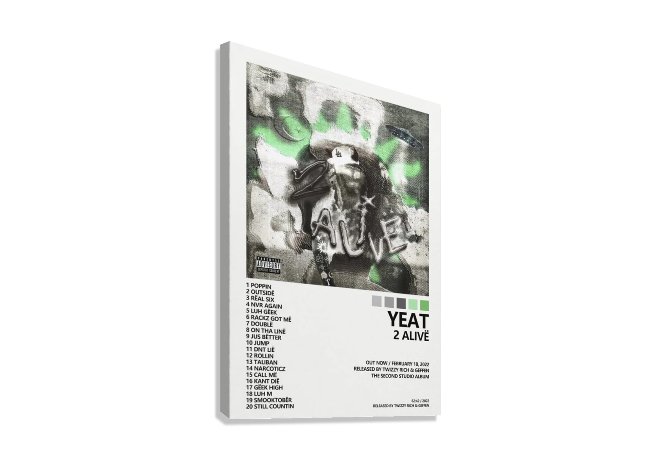 YEAT "2 ALIVE" CANVAS POSTER