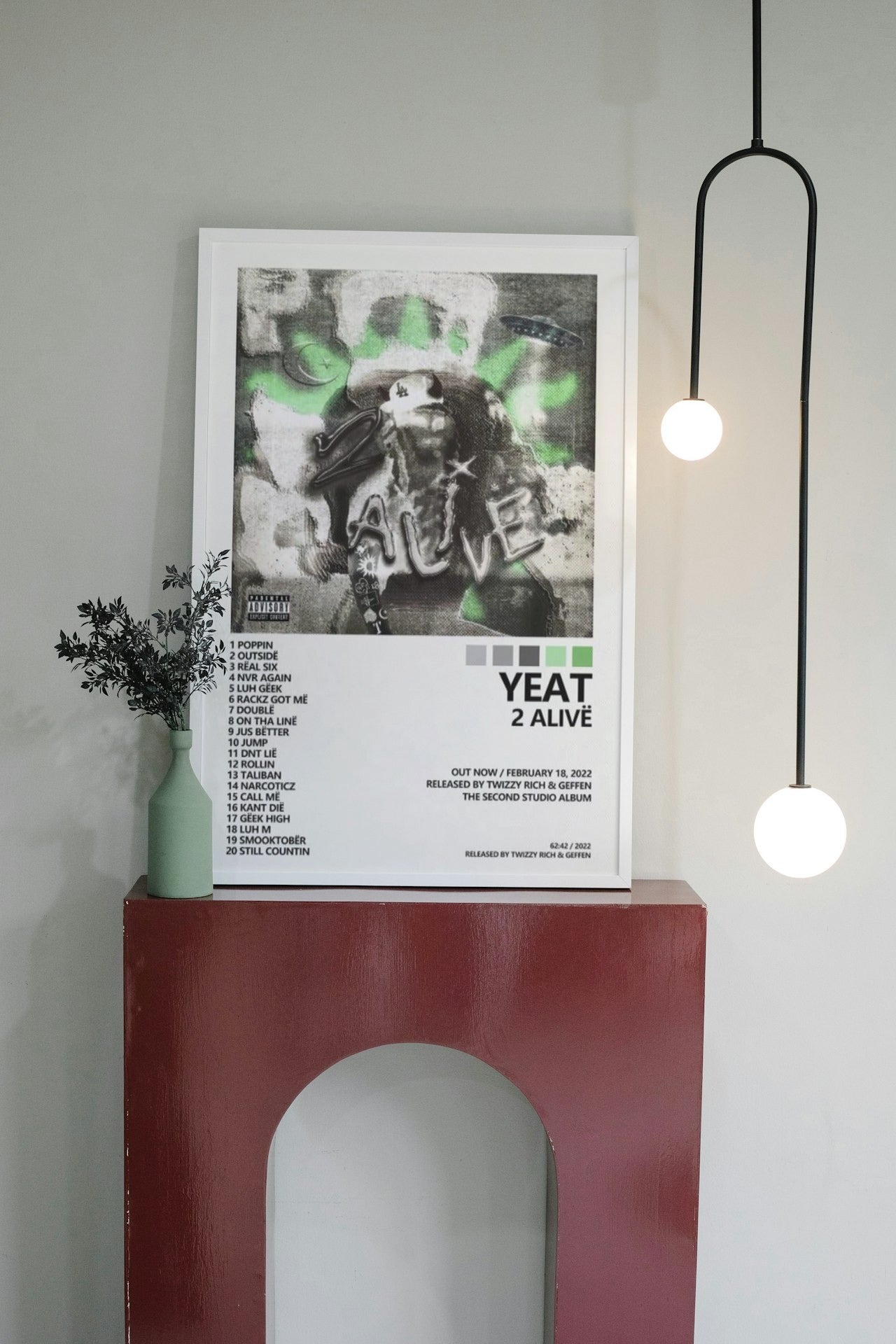 YEAT "2 ALIVE" CANVAS POSTER