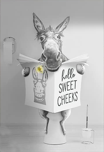 FUNNY DONKEY CANVAS POSTER