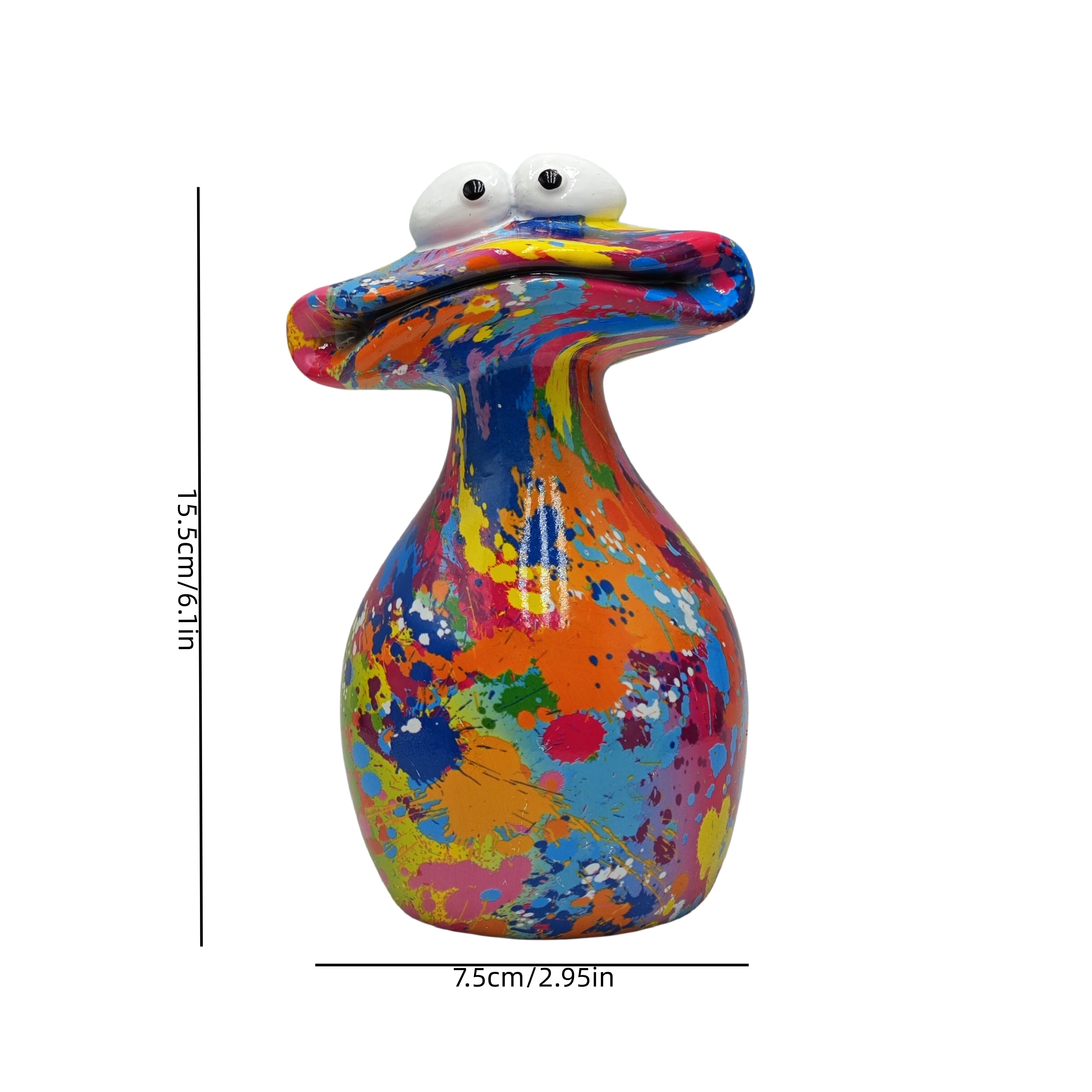 Tnessential Charming Big-mouth Frog Resin Figurine 3D Decor