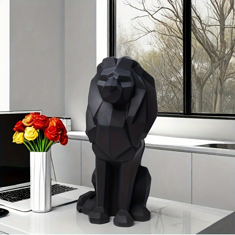 Tnessential Geometric Lion Statue 3D Decor