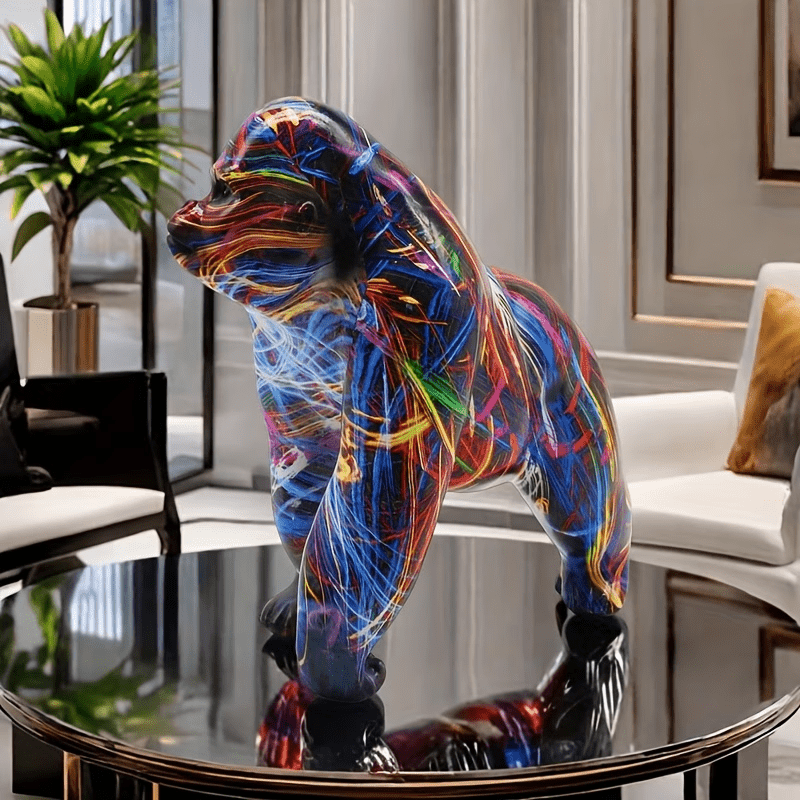 Tnessential Collectible Figurines Modern Creative Resin Gorilla Statue 3D Decor