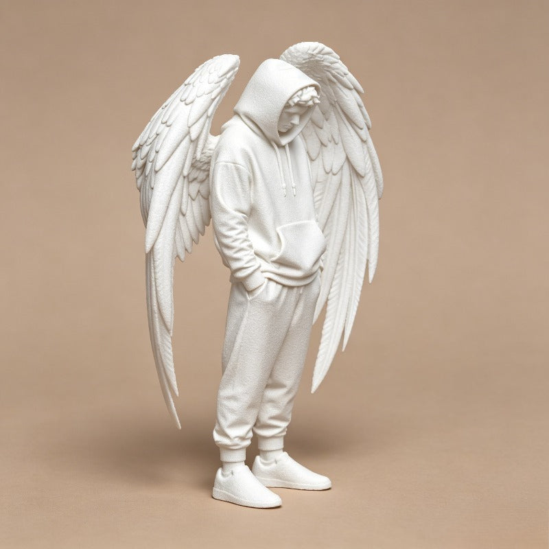 Tnessential Printed Stylish Angel Small Statue Ornament 3D Decor