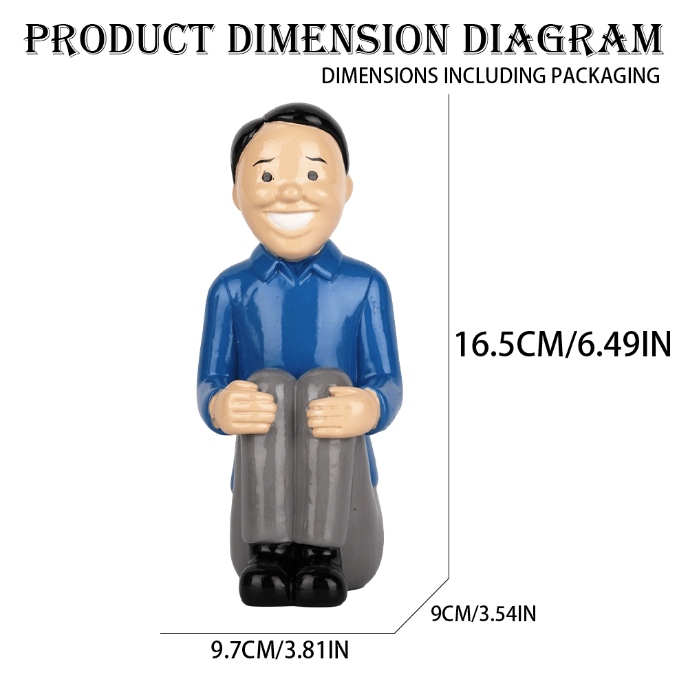 Tnessential Funny Resin Figurine Kneeling Embrace 3D Decor