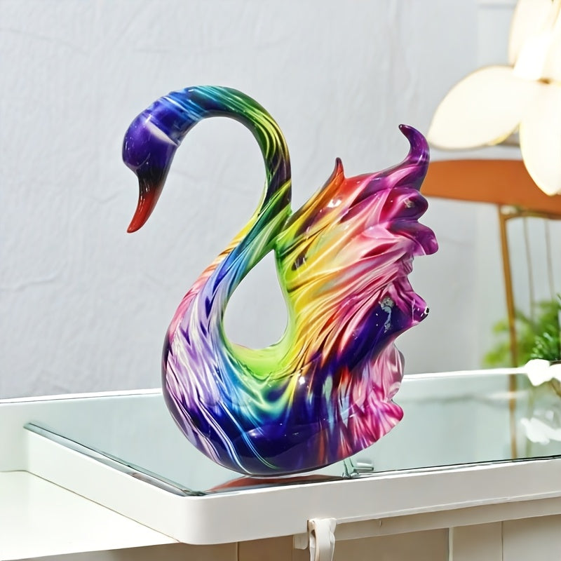 Tnessential Elegant Resin Swan Figurine 3D Decor
