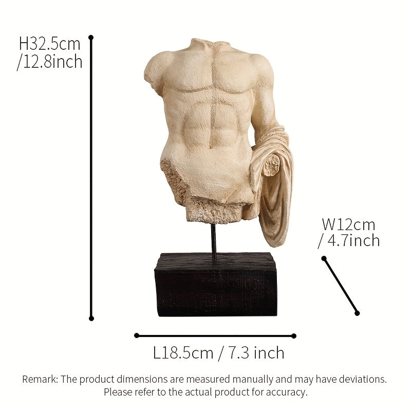 Tnessential Inch Greek Roman Torso Sculpture 3D Decor