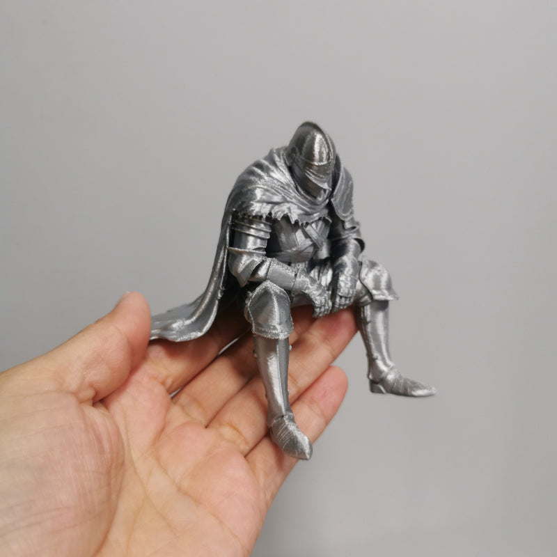 Tnessential Edge-sitting Knight Figurine 3D Decor