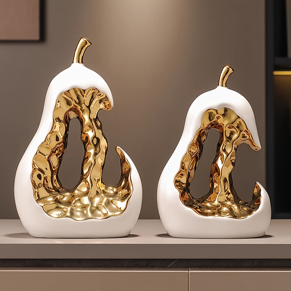 Tnessential Modern Abstract Ceramic Pear High-end Decoration Soft 3D Decor