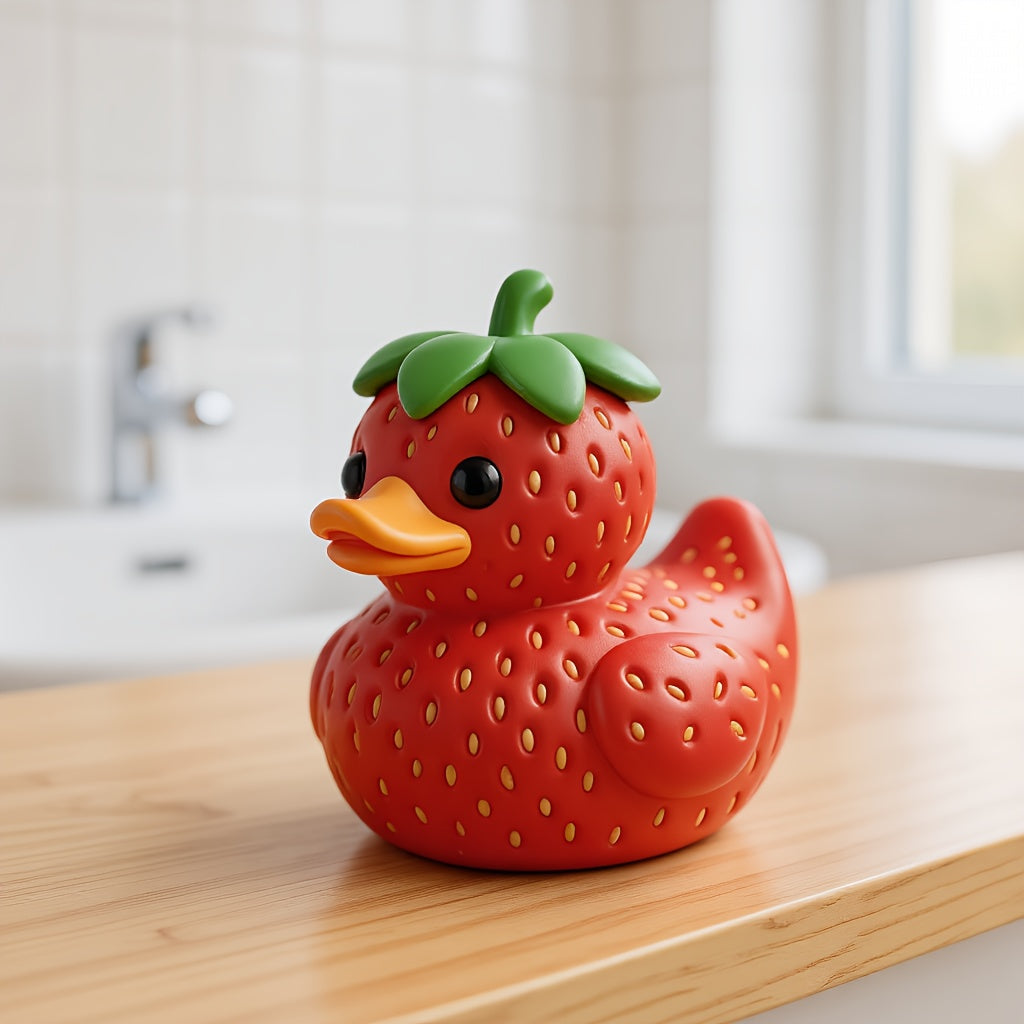 Tnessential Strawberry Banana Duck Decorative Statue 3D Decor