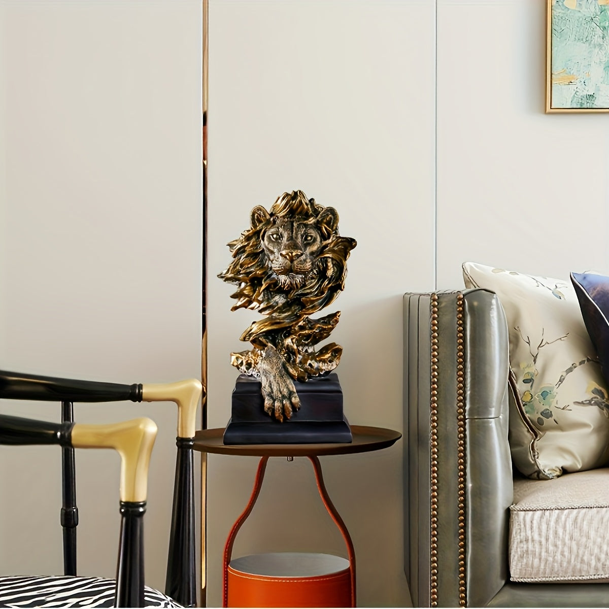 Tnessential Majestic Eagle Head Statue & Lion Head Statue 3D Decor