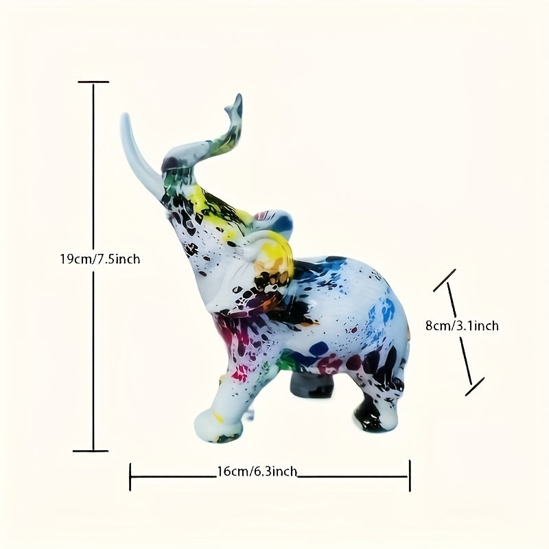 Tnessential Colorful European Elephant Statue 3D Decor
