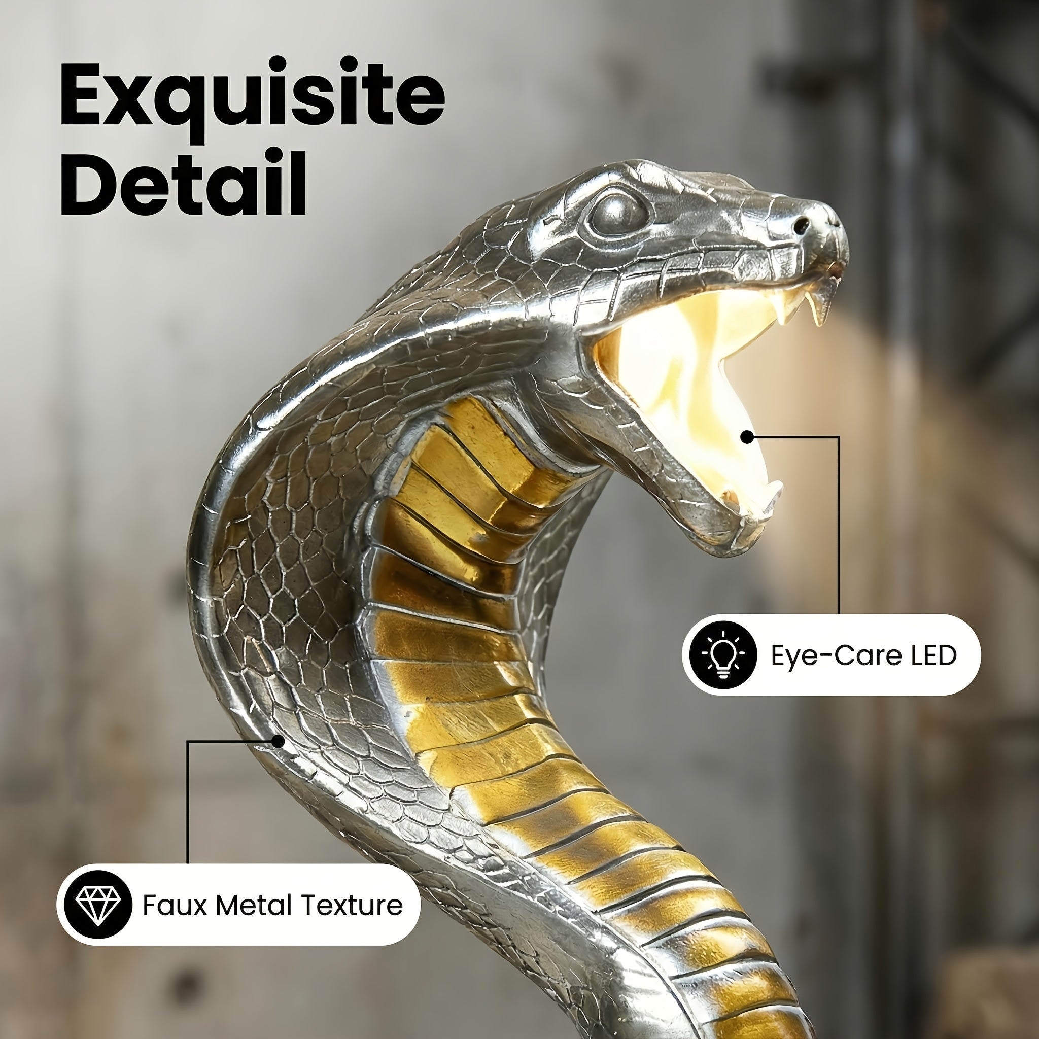 Tnessential Unique LED Serpentine Sculpture Lamp 3D Decor