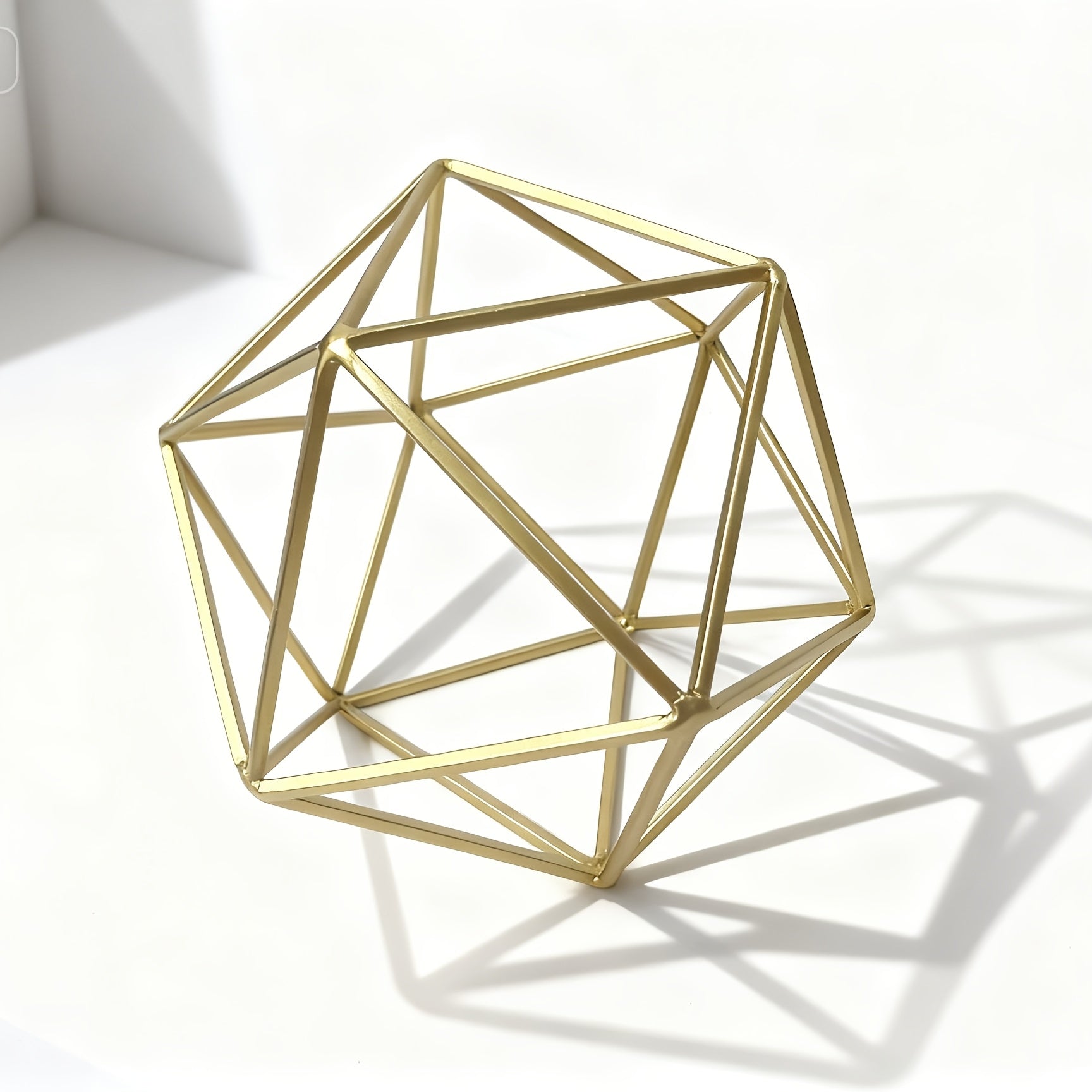 Tnessential Golden Geometric Sphere 3D Decor