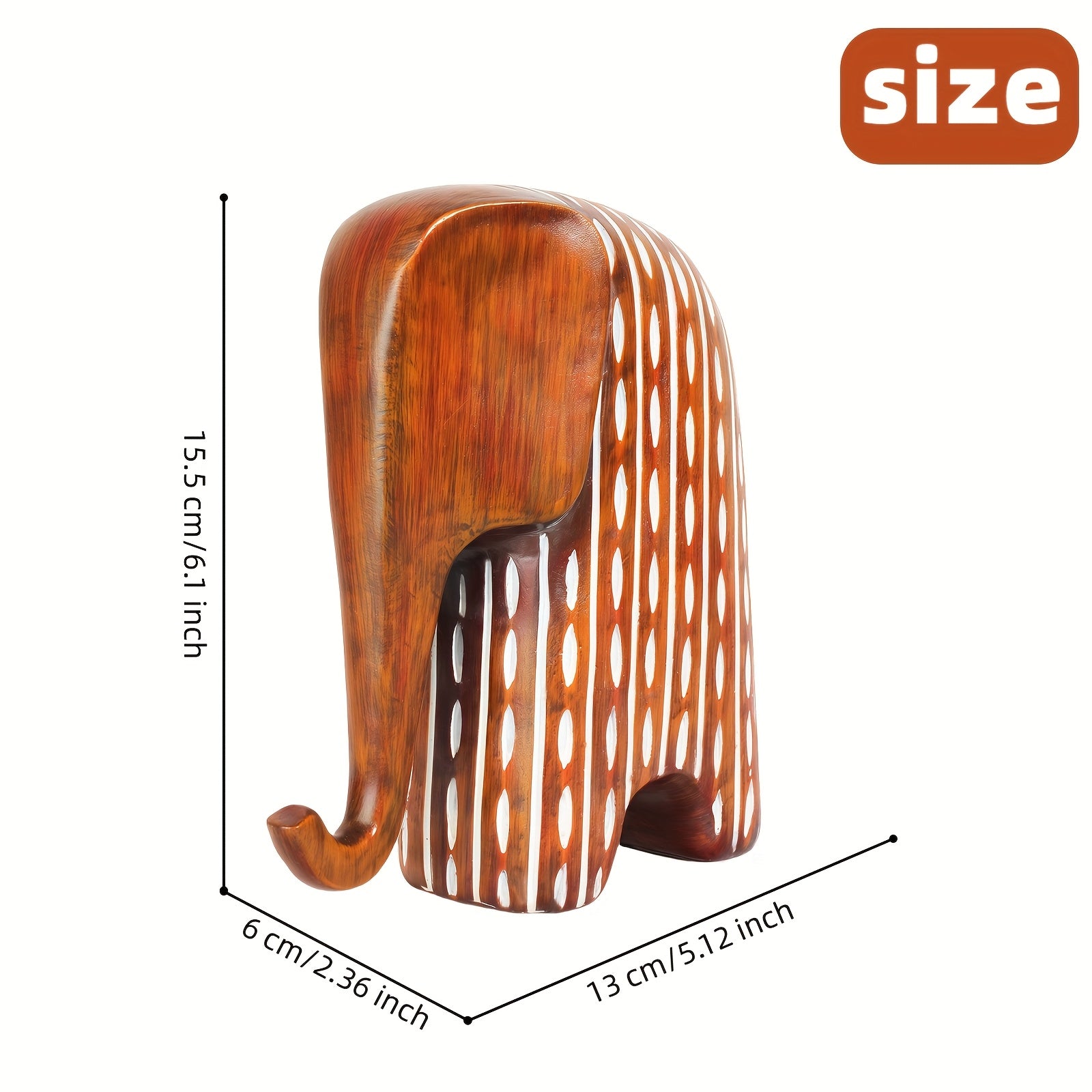 Tnessential Elegant Abstract Resin Elephant Sculpture 3D Decor
