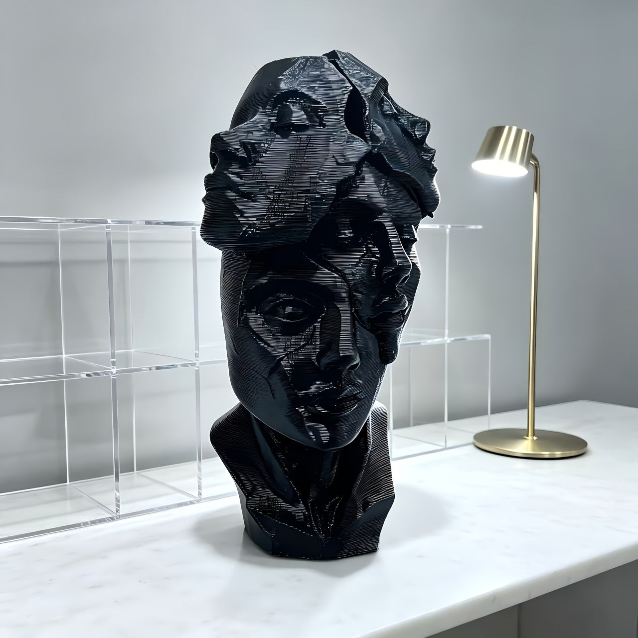 Tnessential Unique Multifaceted Abstract Art Sculpture 3D Decor