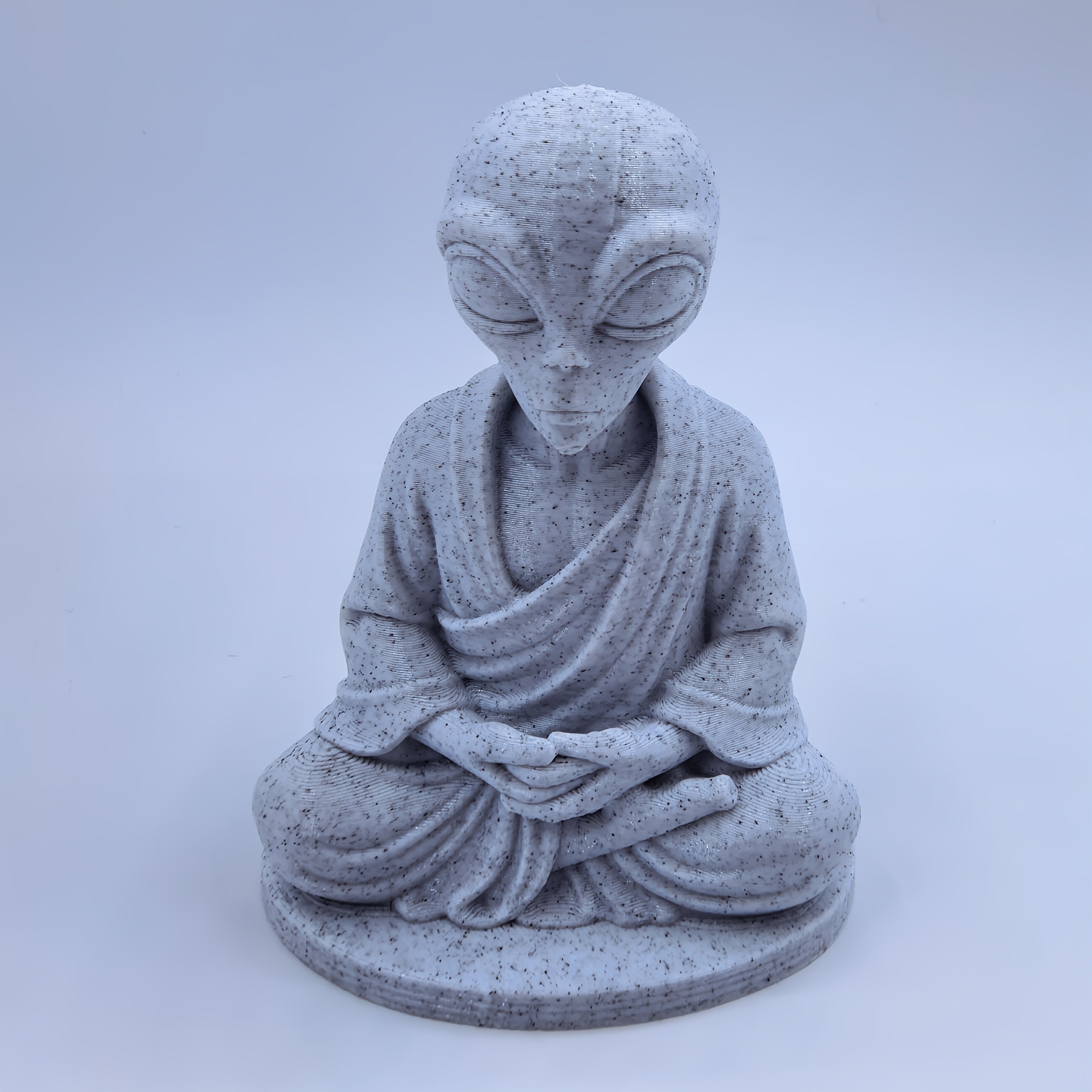 Tnessential Zen-style Meditating Alien Statue Ornament 3D Decor