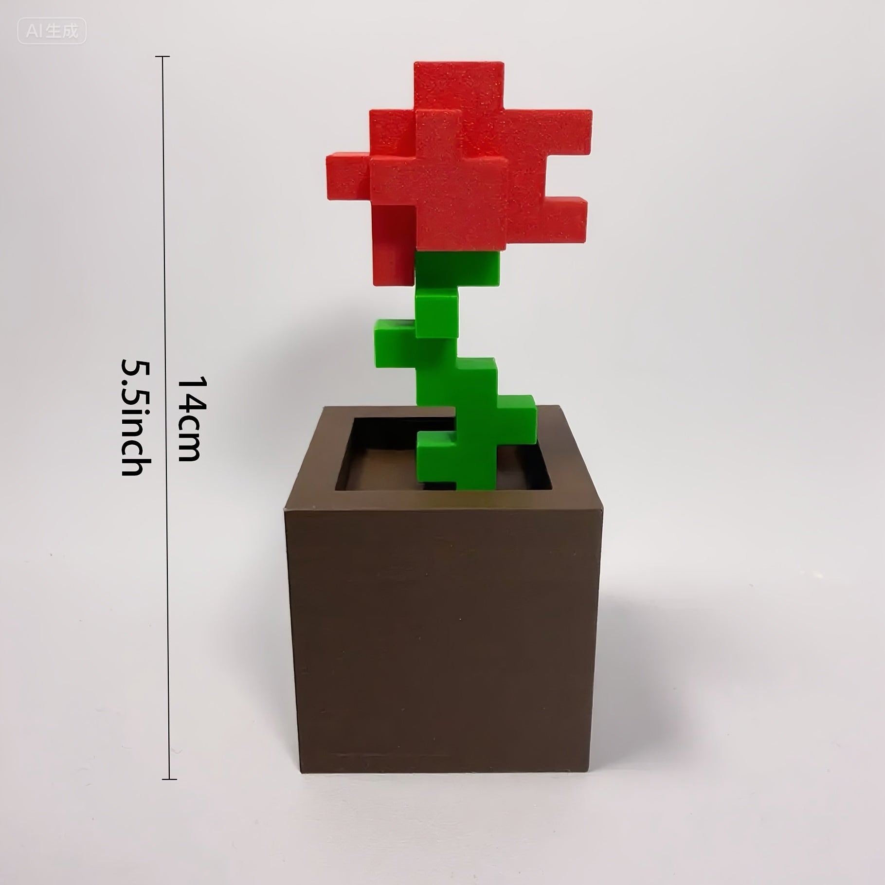 Tnessential Pixel Rose Decoration 3D Decor