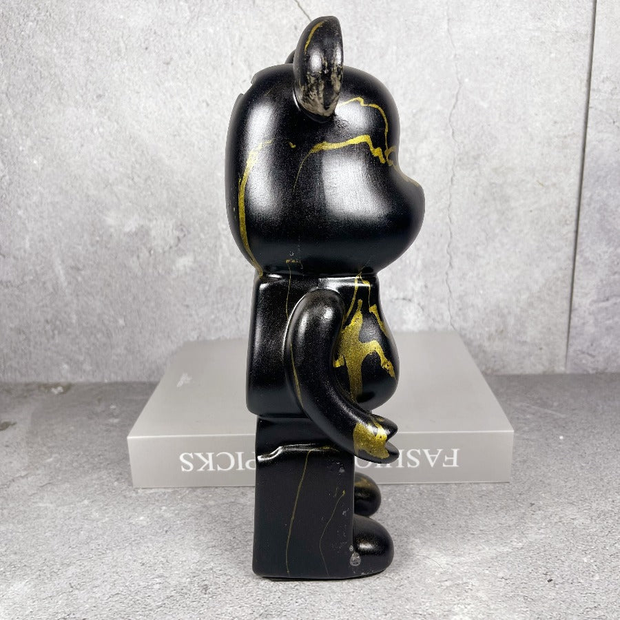 Tnessential Aesthetic Cute Bear Figure Marbling Resin Bear 3D Decor