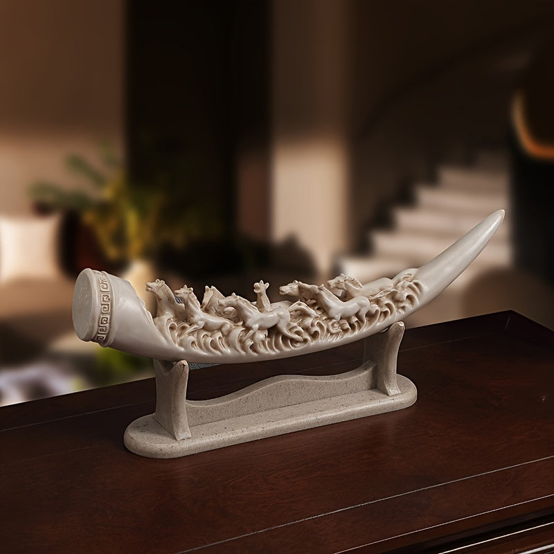 Tnessential Galloping Horses Resin Sculpture 3D Decor